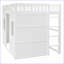 Structure de lit mezzanine pleine grandeur avec échelle - sans sommier, blanc-1360139157-1360139154