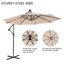 Parasol en porte-à-faux 10 pi Direen-2084821640