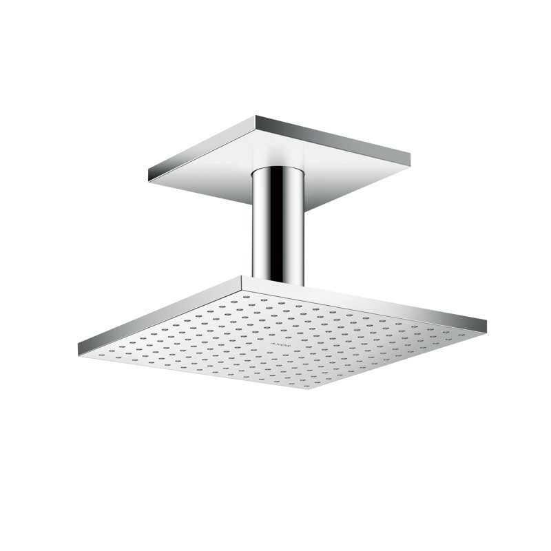 ShowerSolutions Square Showerhead 250 2-Jet Ceiling Connection, Chrome, 1.75 GPM