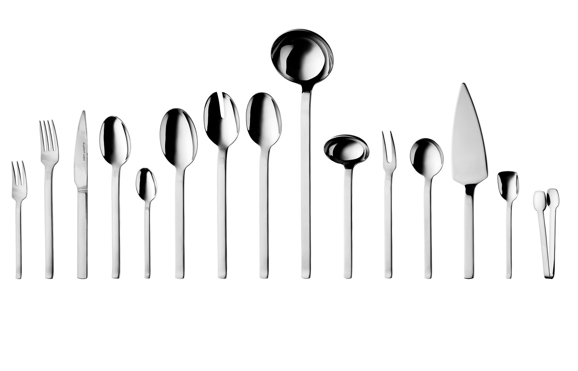 BergHOFF Essentials 12Pc Stainless Steel Flatware Set, Dinner Knives, Quadro, 8.25
