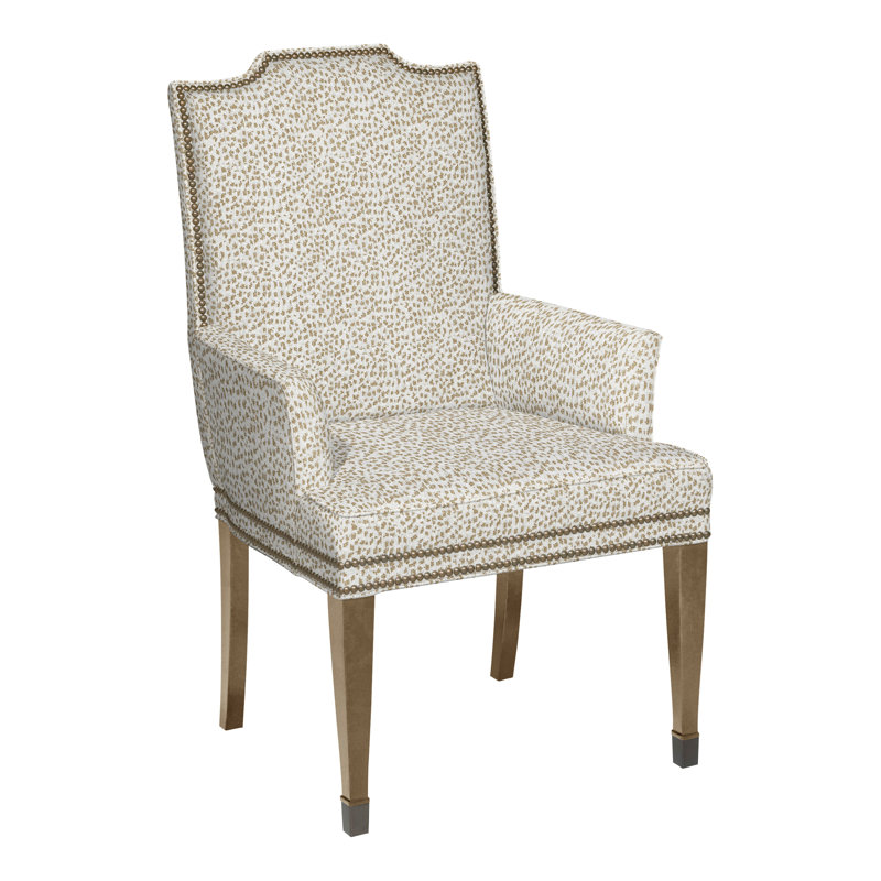 Travis By Michael Weiss Upholstered Arm Chair, Yes, Worthy Snow, Hampton