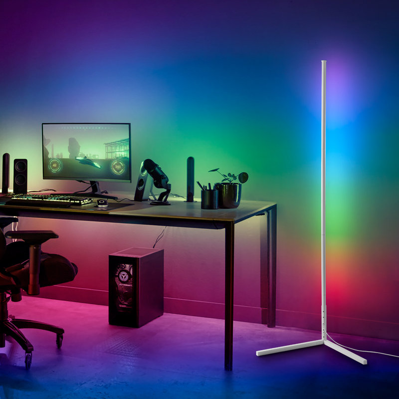 Denada 55.2'' LED Column Floor Lamp, White