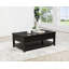 Table basse rectangulaire à 2 tiroirs Hayu Java vieilli
