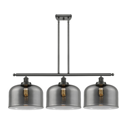 Luminaire suspendu linéaire à 3 lumières pour îlot de cuisine Lattimer