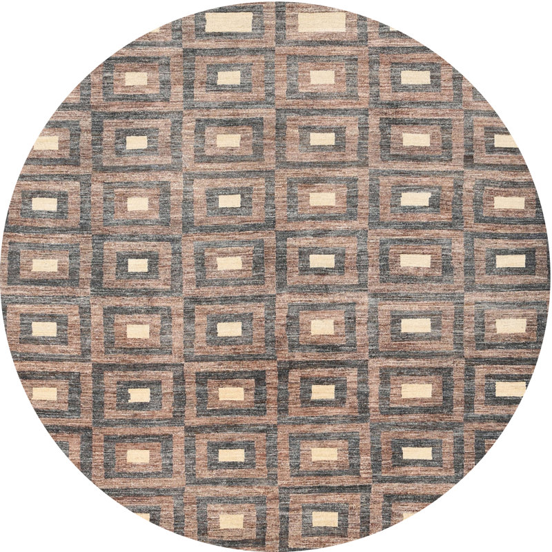Tapis gris zone contemporaine, Rond 8 pi