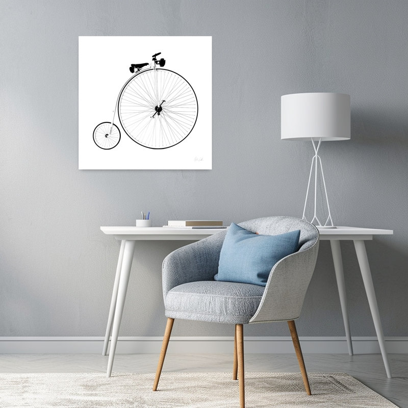 «Penny Farthing», art rétro rétro, H 24 po x l 24 po