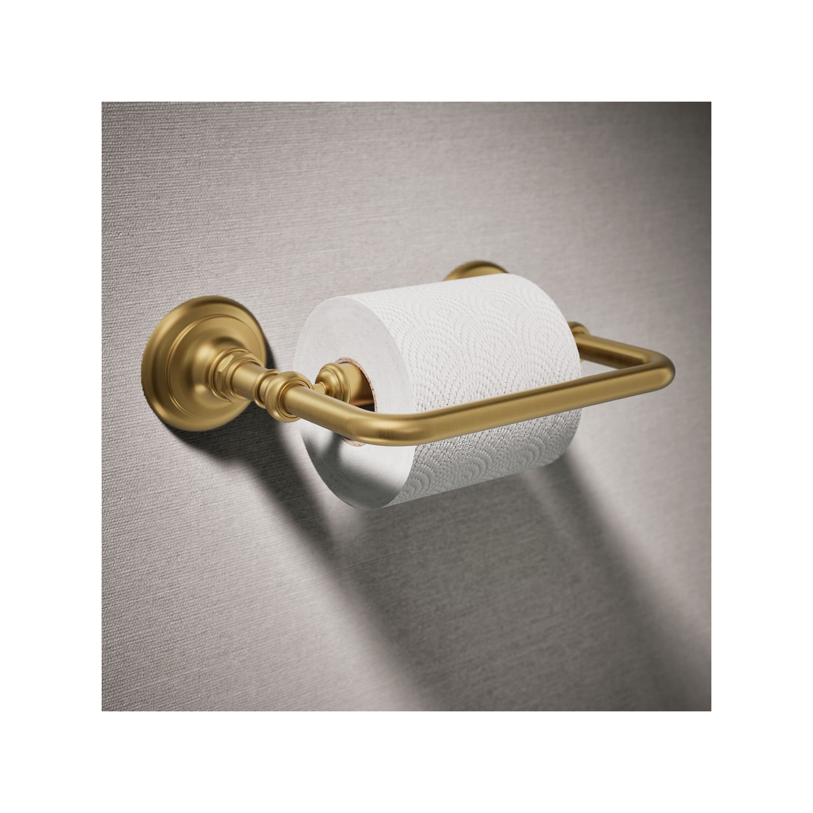 Artifacts Pivoting Toilet Tissue Holder, Vibrant Brushed Moderne Brass