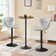Swivel Adjustable Height Modern Bar Stools with Metal Frame