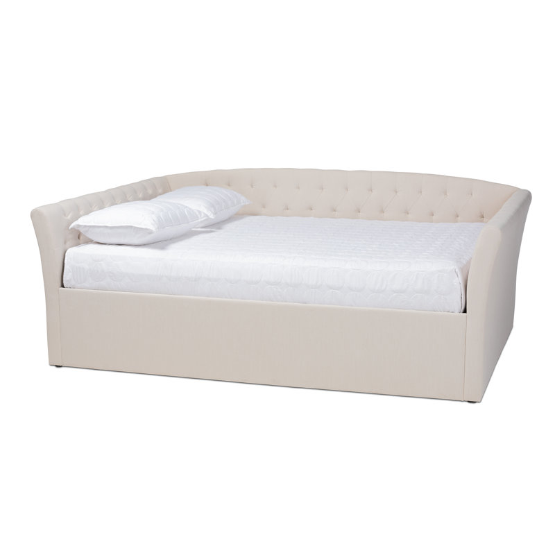 Eppie Upholstered Daybed, Queen, Beige