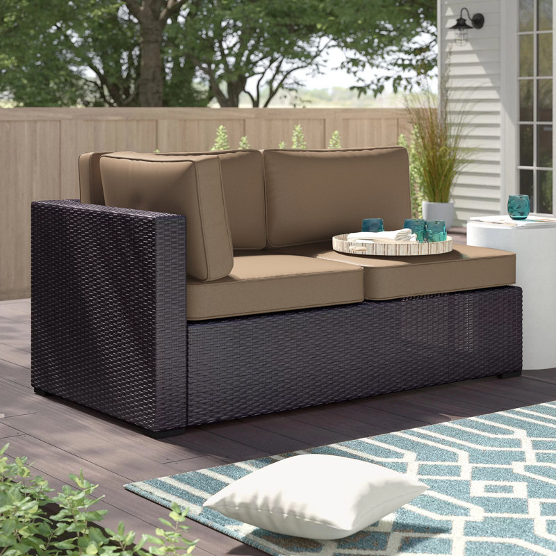 Causeuse avec coussins Arbedella, Moka