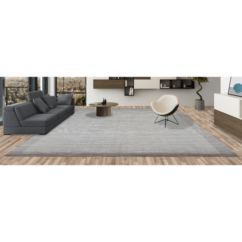 Area Rug in Beige/Silver, Rectangle 9' x 12'