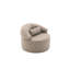 Élégant canapé à 1 place, tissu de texture de lin brun, 39,4 x 27,6 x 31,5 pouces | 100% polyester et mousse, mousse souple 30 pintes pour plus de confort | Aucune structure intérieure rigide, écologique, aucun assemblage requis | Parfait pour le salon, la chambre à coucher ou le bureau-1913903867