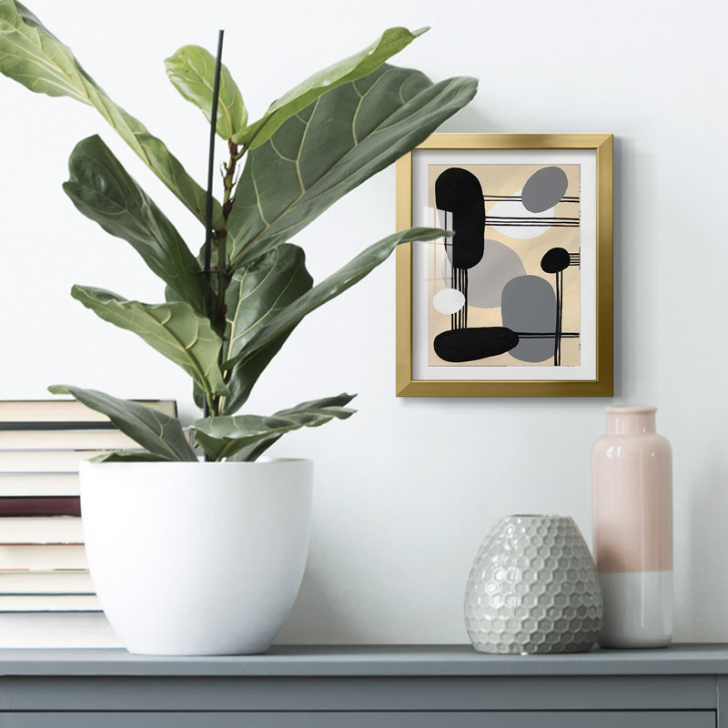 «Interconnected Shapes I», impression encadrée