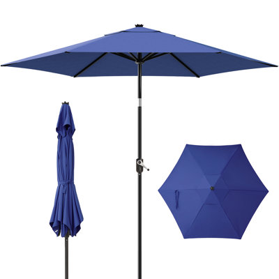 9 Ft Market Umbrella with 30° Push Button Tilt