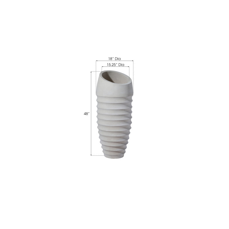 JP Resin Pot Planter, White