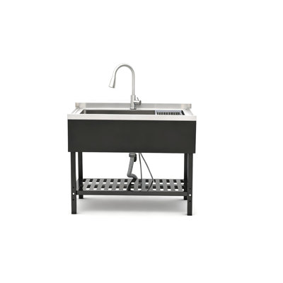 B2584090 Freestanding Single Bowl Kitchen Sink