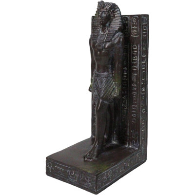 Paire de serre-livres fils de Horus, pharaon, roi égyptien, sur base hiéroglyphique