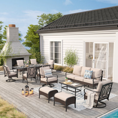 Argyri 13 - Person Patio Conversation Sets with Cushions