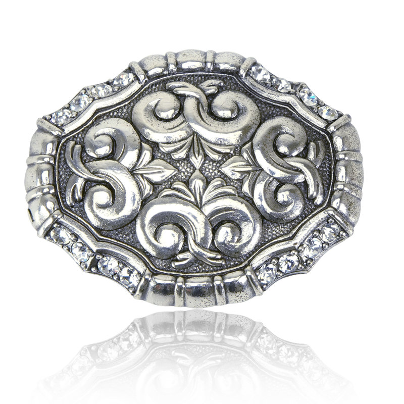 BELLEVIEW KNOB; CLEAR CRYSTAL BURNISH SILVER FINISH, Burnished Silver