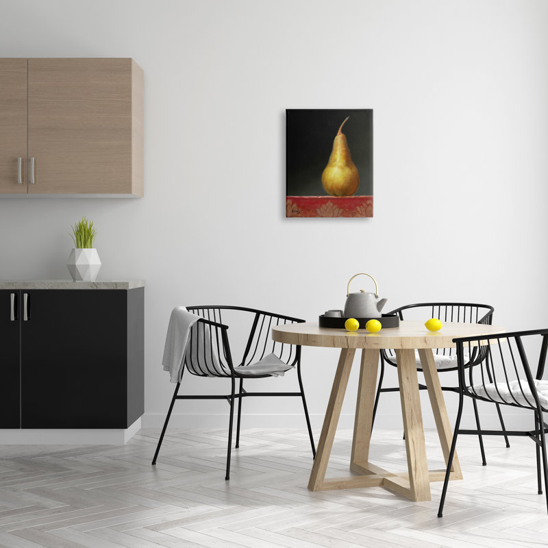 Aw-378-Canvas Traditional Pear Still Life On Canvas par Jhenna Quinn Lewis, peinture, H 20 po x l 16 po x P 1,5 po