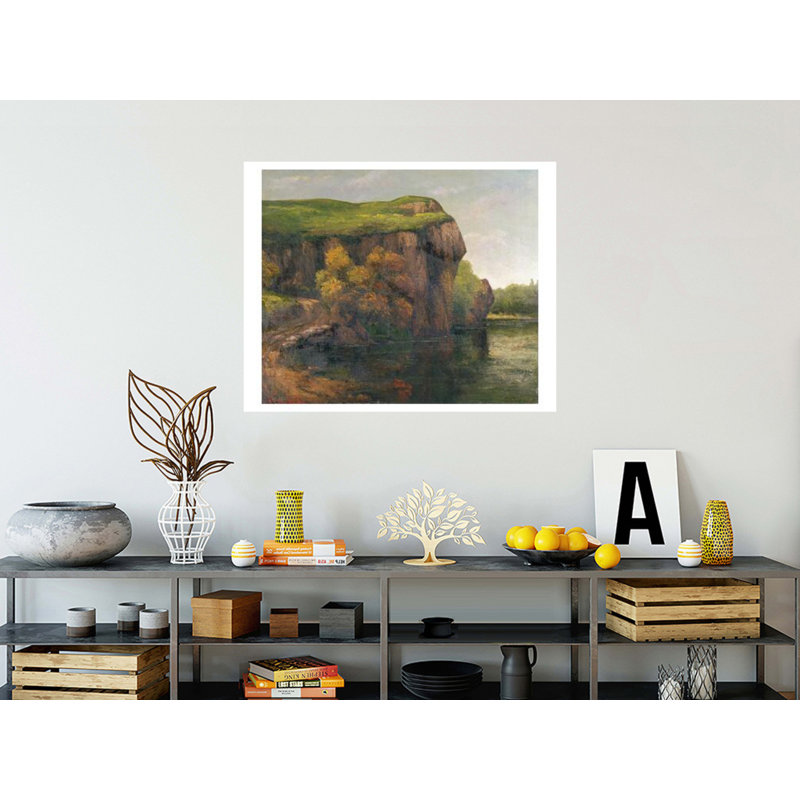 Rocky Cliff, Gustave Courbet, estampe numérique, H 32 po x l 40 po