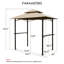 KOZYARD Andra 8' x 5' BBQ Grill Gazebo Canopy Tent, Soft Top Vented Roof, Steel Frame with Side Shelves & Utensil Hooks, 4 Magnetic Detachable LED Lights, Outdoor Grill Shelter