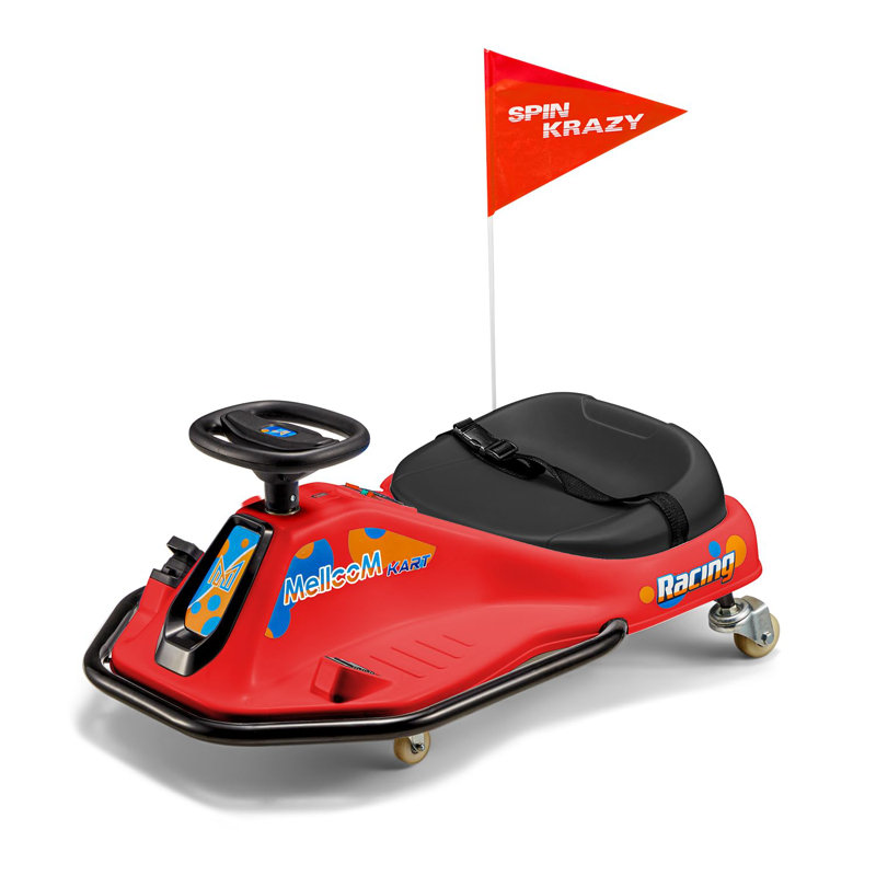 Red 24V Electric Drifting Go-Kart with Music and LED Lights