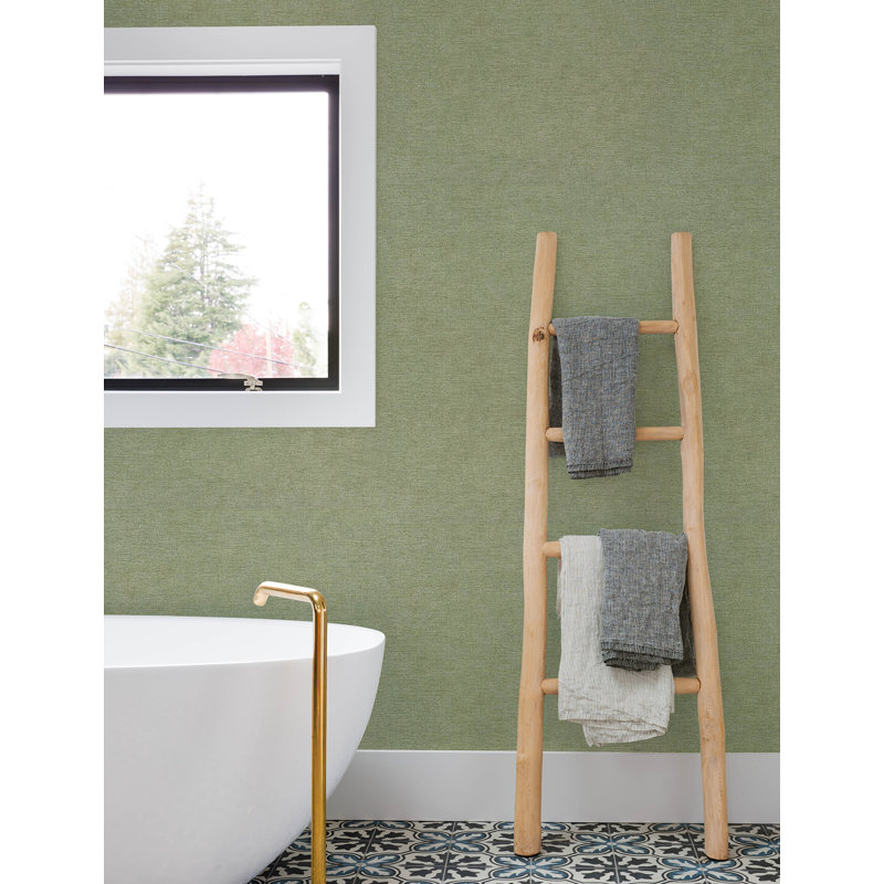 Papier peint délavé vert Tansy, Vert