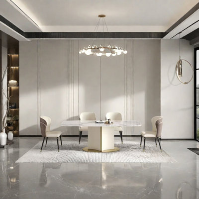 Superior sintered stone dining table set