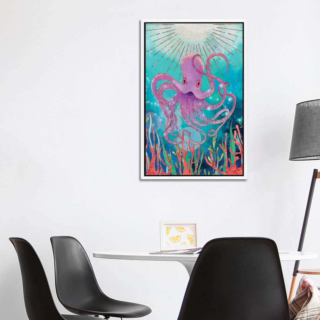 Octopus Magic von Olivia Bürki - Galerie-verpackte Leinwand Giclée auf Leinwand