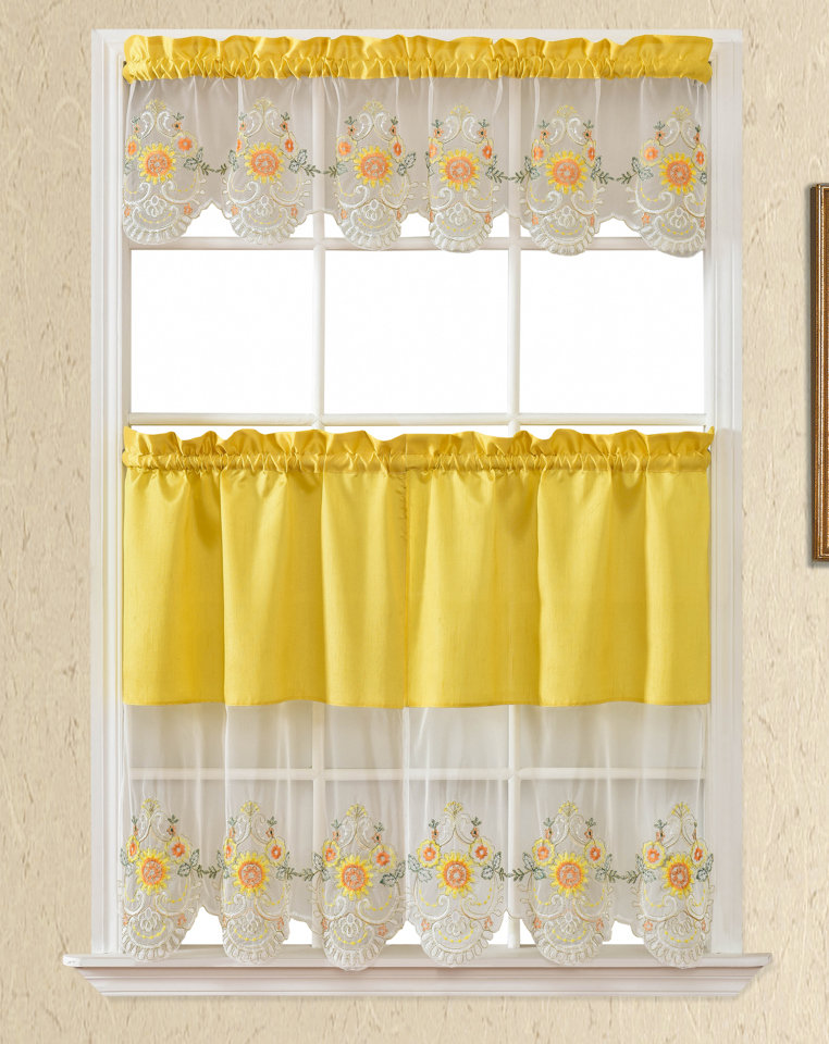 Ophelia & Co. BT606 YELLOW KITCHEN CURTAIN | Wayfair