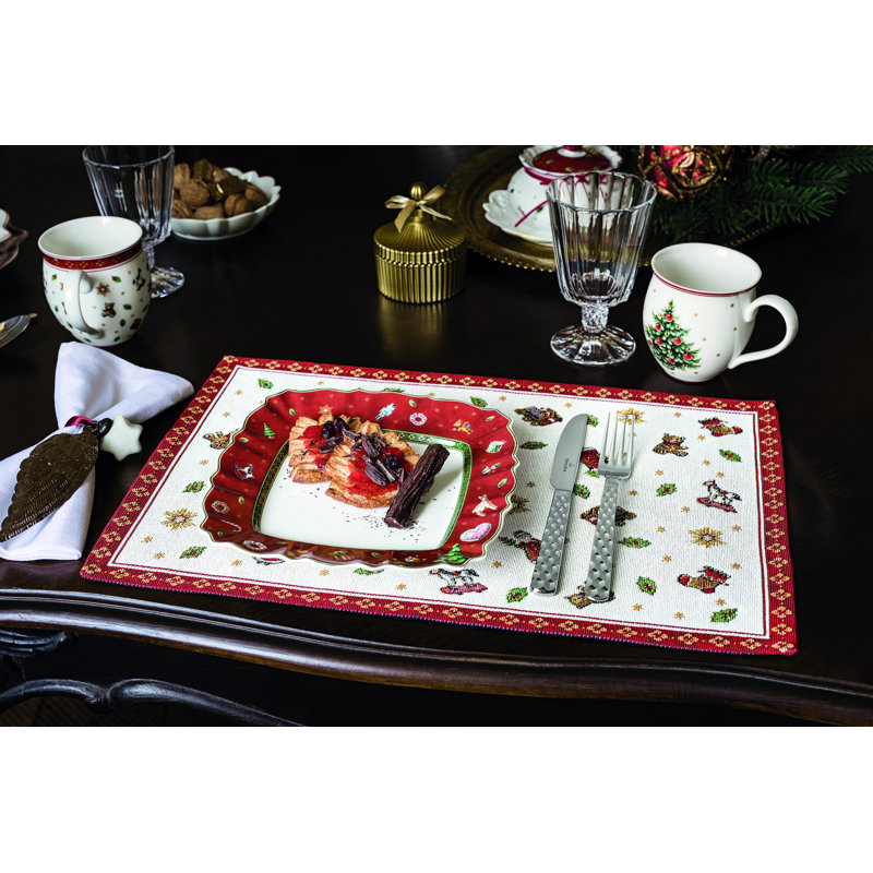 Christmassy Toys Delight Embroidered 18.75" Placemat