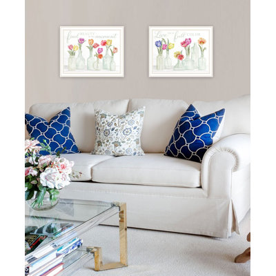 Lark Manor ™ «Live In The Beauty Of The Moment», art mural encadré pour le salon, reproduction d'art mural pour la maison, art mural de chambre à coucher par Cindy Jacobs