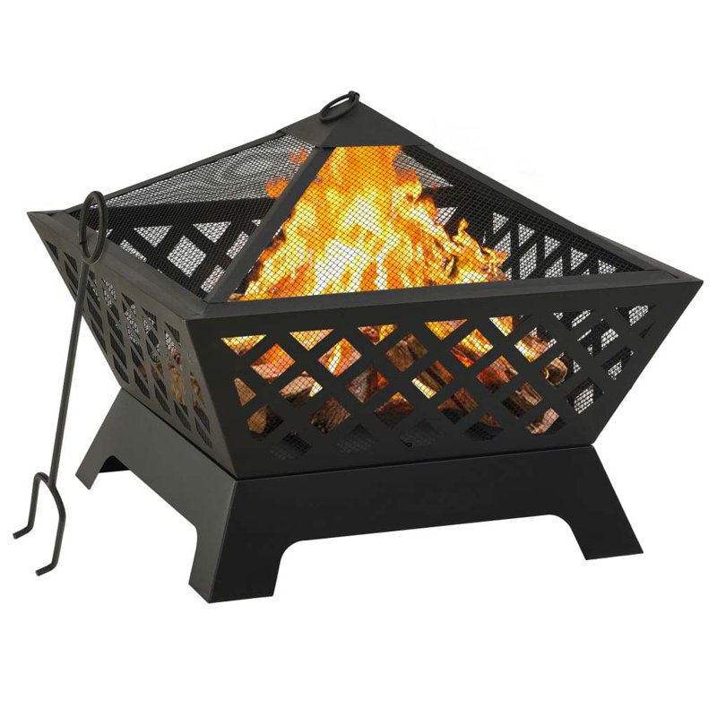 Annarama Square Steel Wood Burning Smokeless Fire Pit