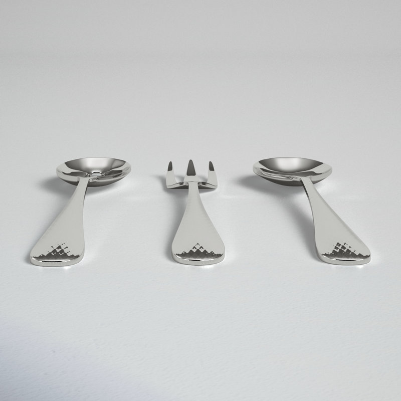 Fitz 3 Piece Stainless Steel Hostess Set