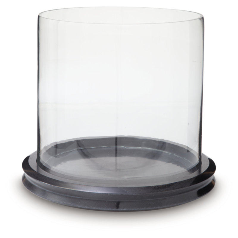 Porte-bougie Saskatia, Noir/transparent