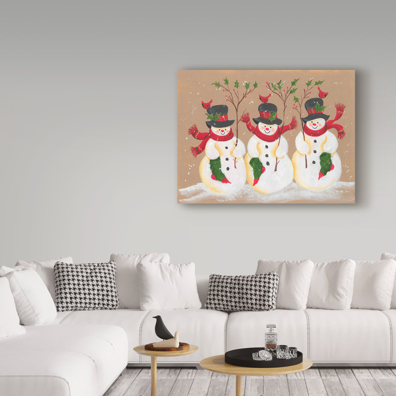 « three snow », art sur toile, H 14 po x l 19 po x P 2 po