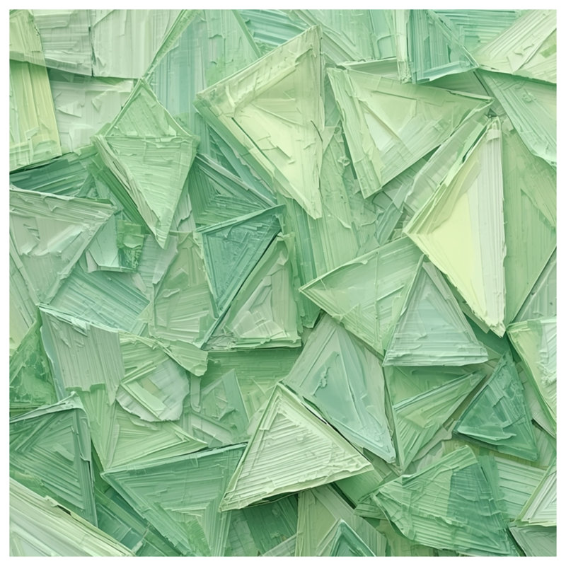 Geometric Green Triangles Blankets, 50in W x 60in H