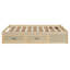 Lit plateforme double avec 6 tiroirs de rangement, naturel antique-298557409-298557408
