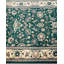 Tapis unique noué à la main Hayner - ivoire / émeraude, 2 pi 6 po x 12 pi 7 po Hayner