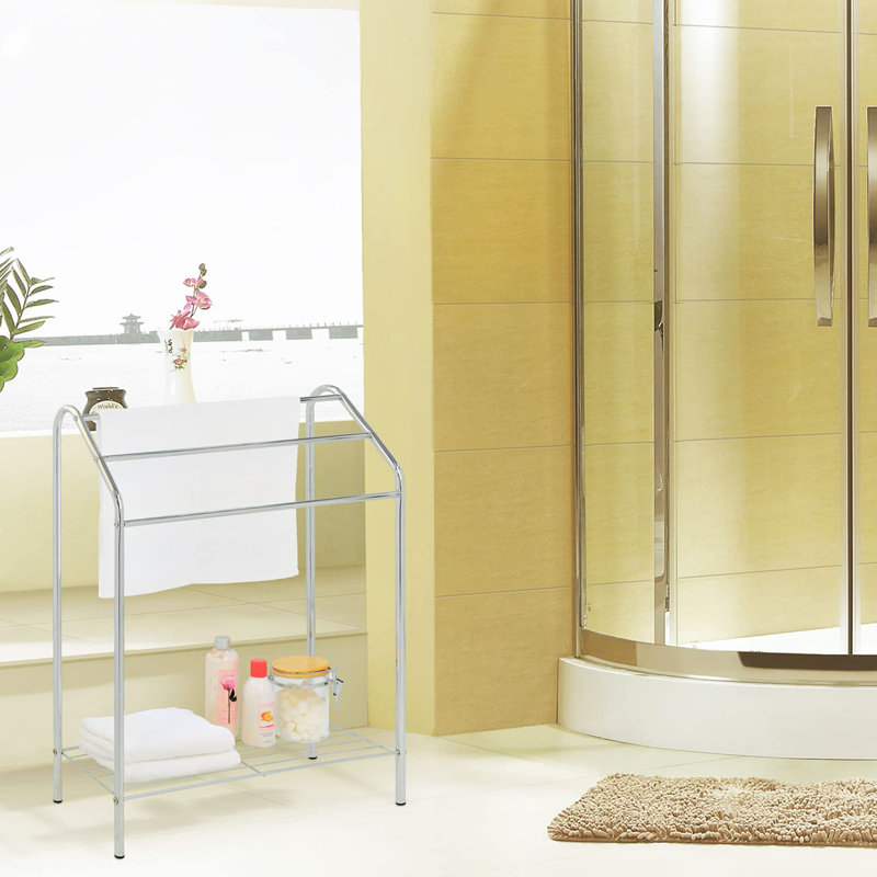 Porte-serviettes sur pied, Chrome chrome