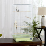 Hilary 36'' Steel Flat Top Table Top Bird Cage with Perch
