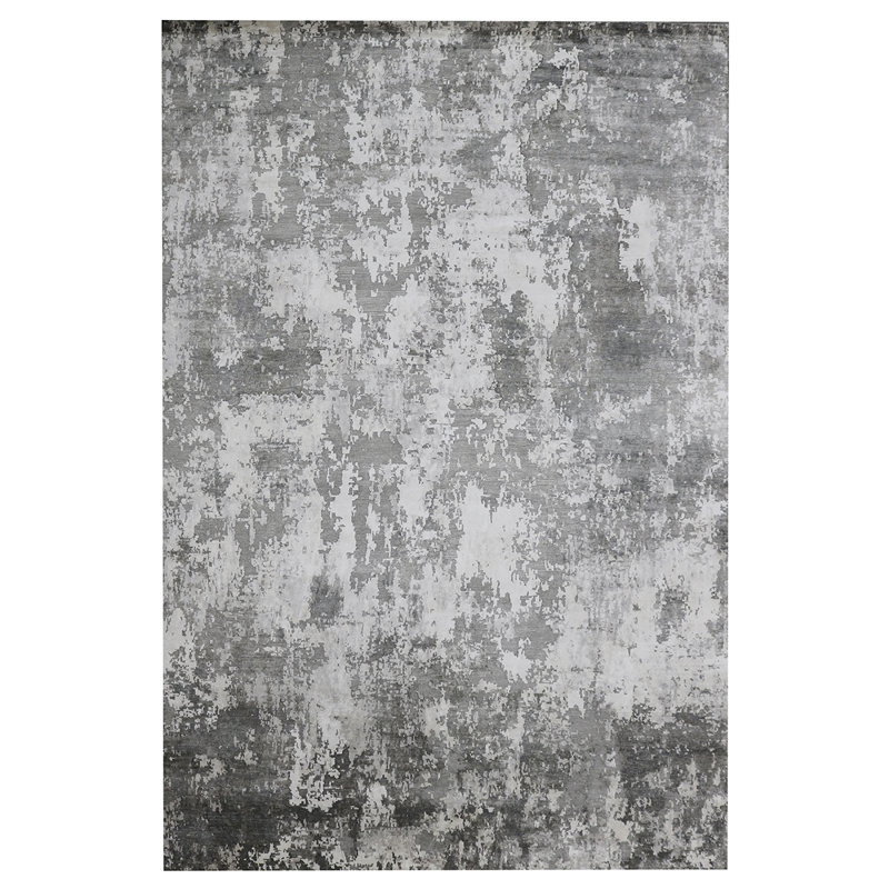 Hand Woven Wool Abstract Area Rug, Rectangle 12' x 18'
