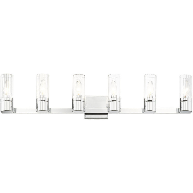 6 - Light Vanity Light, Polished Chrome