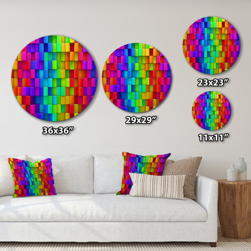 Arc-en-ciel de blocs - impression sans cadre