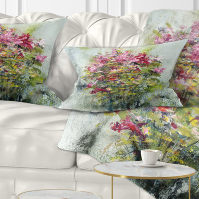 Coussin décoratif d’art floral bouquet de roses