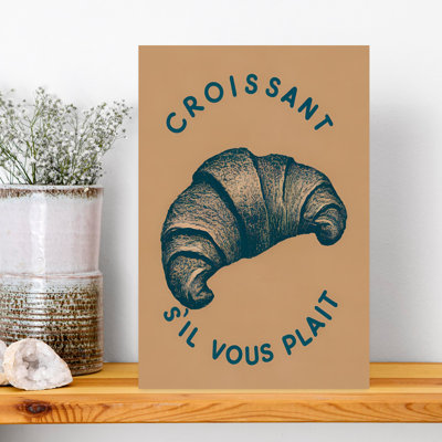 Croissant S'il vous plait, art mural rétro