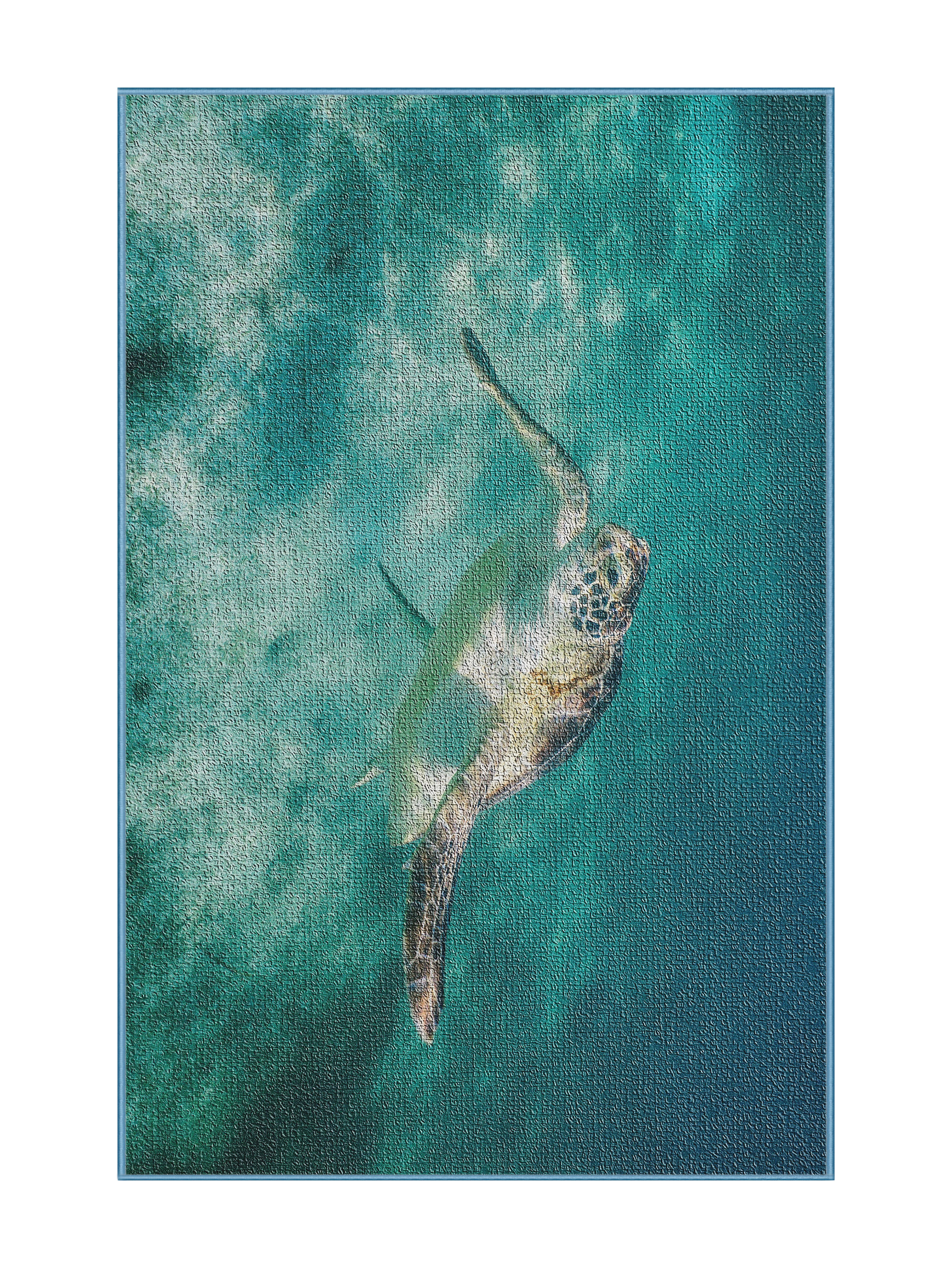 East Urban Home Turtle Teal Area Rug | Wayfair