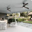 Ventilateur de plafond 52 po, intérieur et extérieur avec éclairage et télécommande, moteur réversible silencieux, 6 vitesses, 3 couleurs, pour salon de patio, chambre à coucher, bureau, intérieur