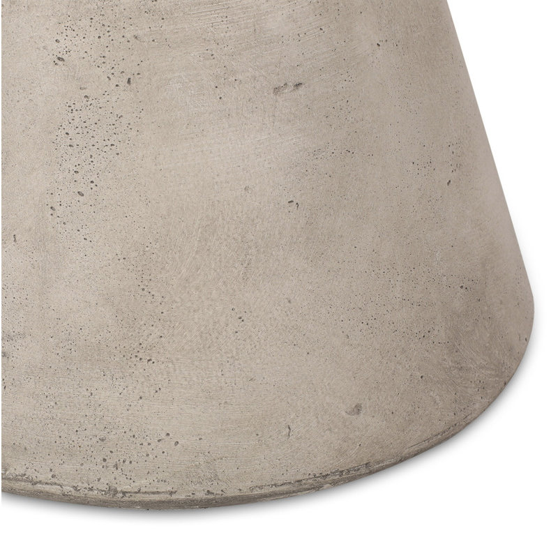 Table d'appoint pour l'extérieur en forme de sablier LightWeight en béton, table de bout MGO, gris clair